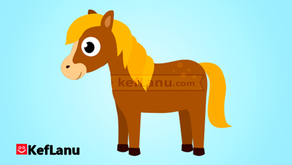 דף צביעה סוס