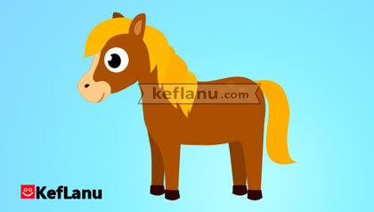 דף צביעה סוס