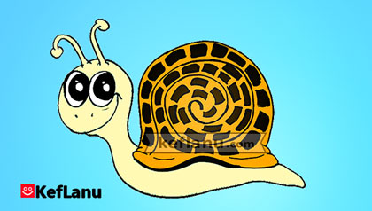 דף צביעה לסתיו חילזון