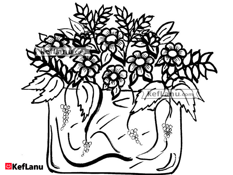 דף צביעה פרחים