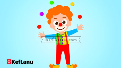 דף צביעה ליצן