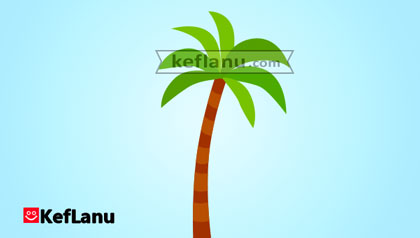 דף צביעה עץ דקל