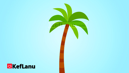 דף צביעה עץ דקל