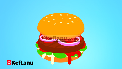 דף צביעה המבורגר