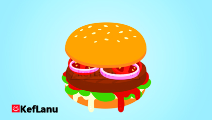 דף צביעה המבורגר