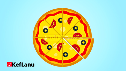 דף צביעה פיצה