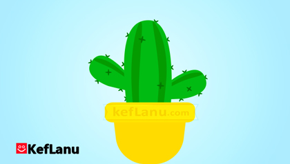 דף צביעה קקטוס