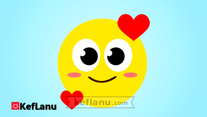 דף צביעה סמיילי לבבות