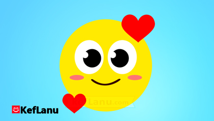 דף צביעה סמיילי לבבות