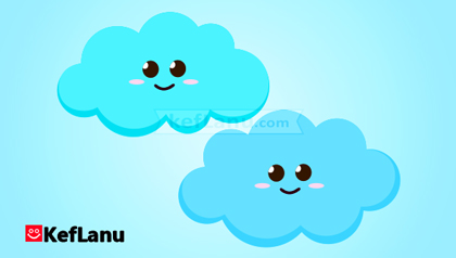 דף צביעה עננים