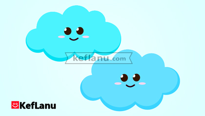 דף צביעה עננים