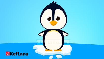 דף צביעה פינגווין