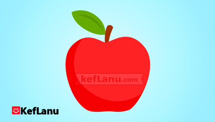 דף צביעה תפוח 