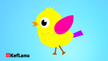 דף צביעה ציפור