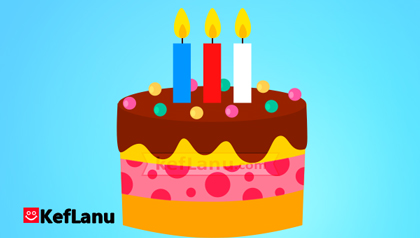 דף צביעה עוגת יום הולדת