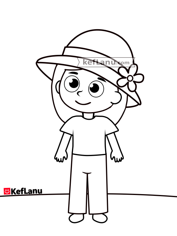 ילדה עם כובע