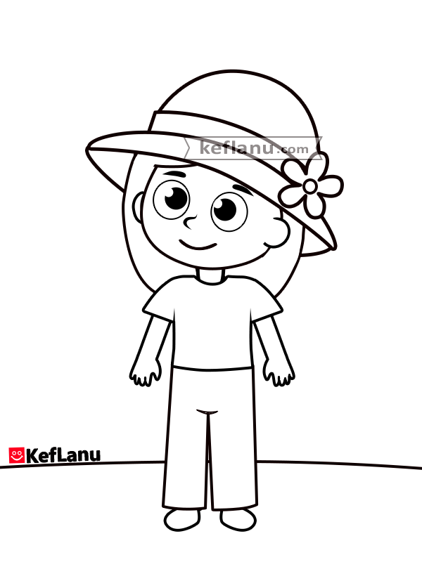 ילדה עם כובע